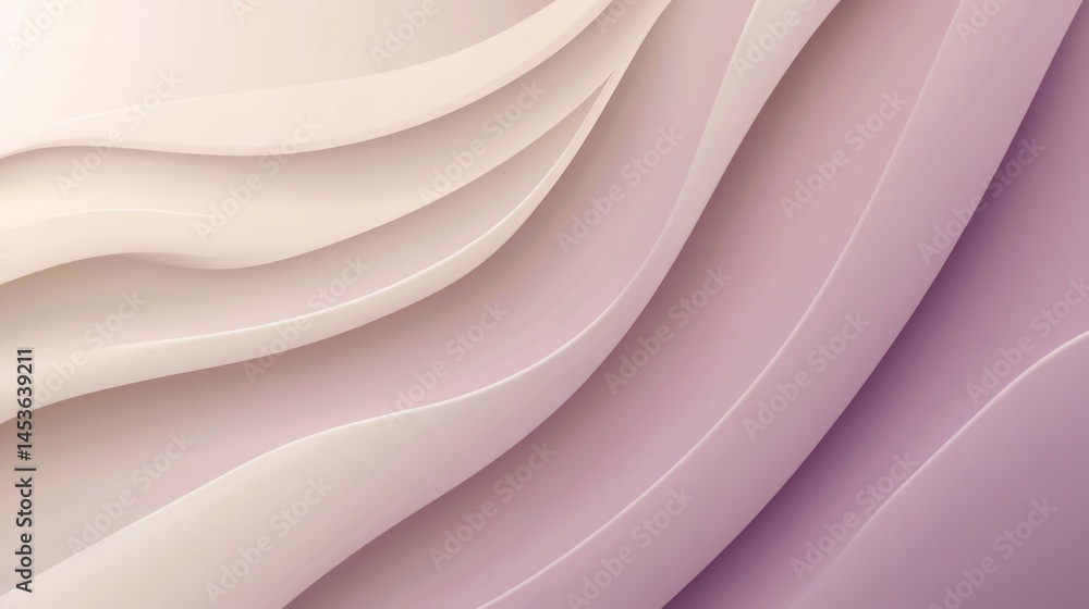 Poster Abstract Wave Texture Background with Delicate Pastel Shades and Soft Gradient with Layered Curves for Modern Design