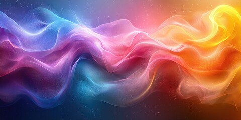 Obraz premium Vibrant, flowing abstract design in rainbow hues.