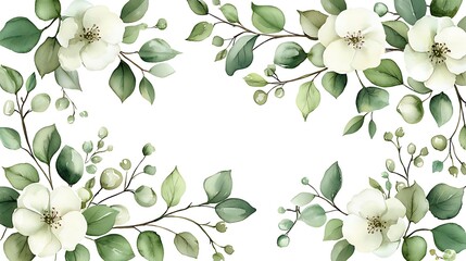 Nature-inspired elegant watercolor arrangement artistic floral botanical design