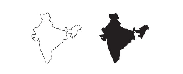 India map vector design| india map silhouette