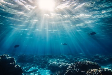 Obraz premium AI used in ocean mapping with underwater drone