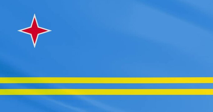 Aruba waving flag, Aruba country, Country flag