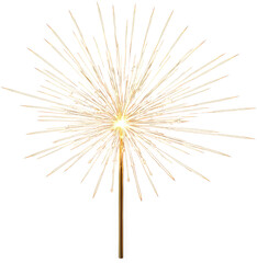 Radiant burst with stem on dark canvas, an abstract sun with golden light and artistic flair.