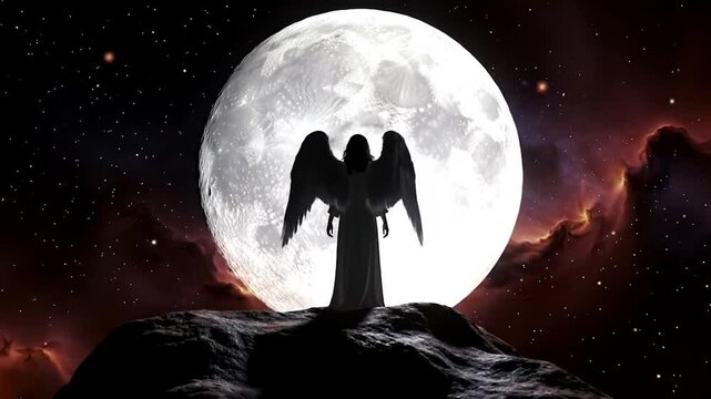 Angel of Death Under Moonlight