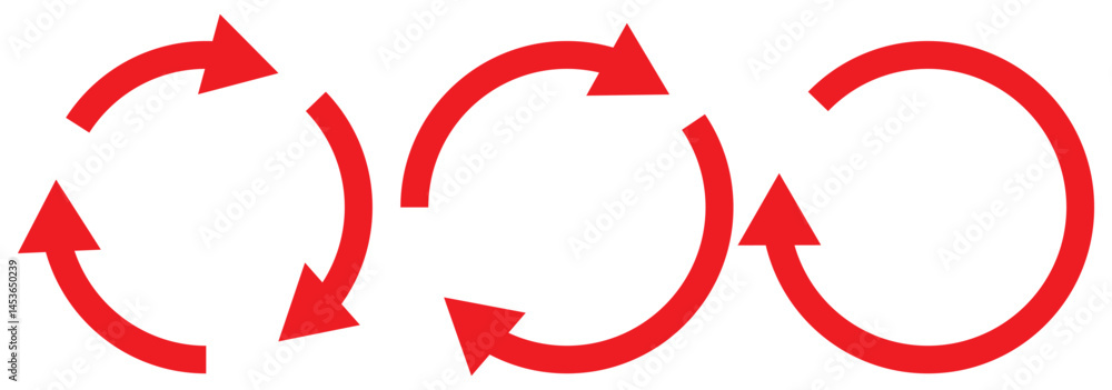 Poster circle arrow icon set. blue circular arrow icon, refresh, reload arrow icon symbol sign. blue reload