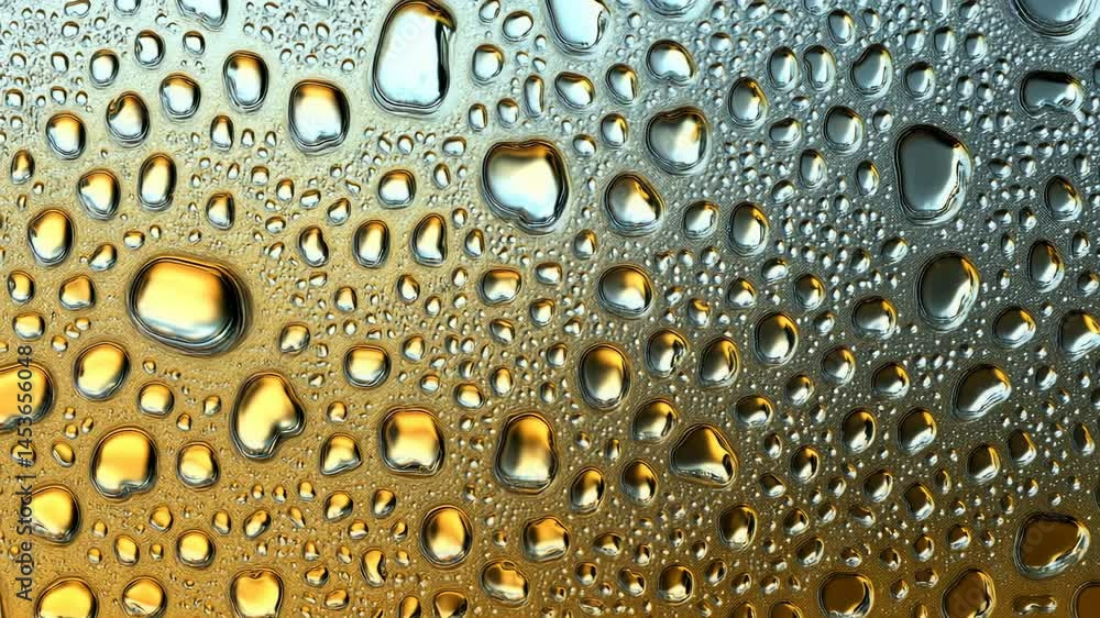 Poster colorful abstract bubbles and droplets creating a mesmerizing texture on a surface in warm tones cap