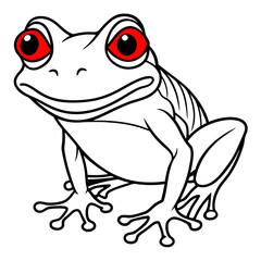 cartoon frog vector