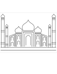 Taj Mahal Vector Illustration