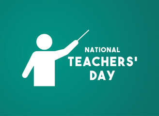 National Teachers' Day. May. Banner, card, background.