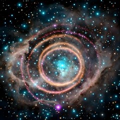 Stunning Cosmic Nebula Spiraling Rings of Gas and Dust in Deep Space