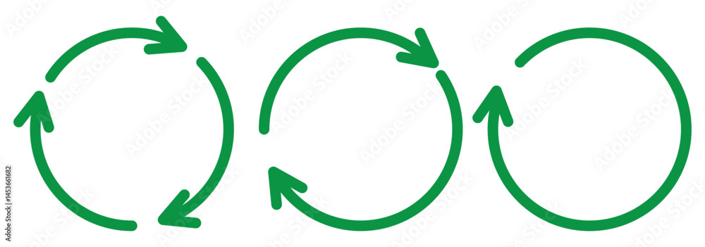 Poster arrow circle icon. round arrow sign. line arrow cycle elements