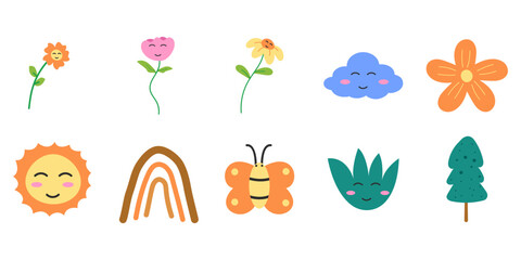 Hand Drawn Nature Illustrations Set