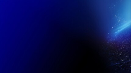 Minimalist Futuristic Deep Space Background with Electric Blue Gradient and Abstract Network Lines