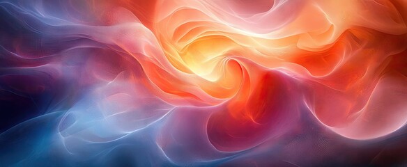 Obraz premium Colorful swirling abstract design of glowing energy.