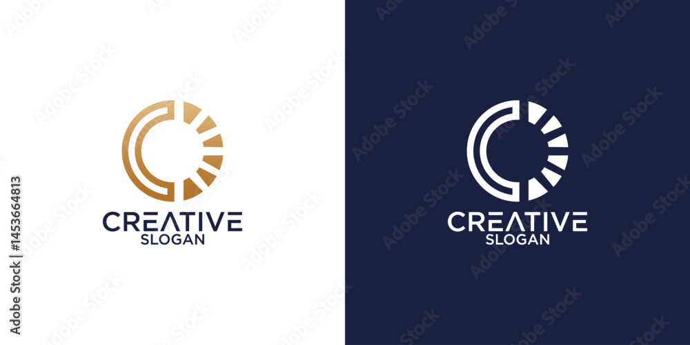 Fototapete initial c abstract monogram logo vector design