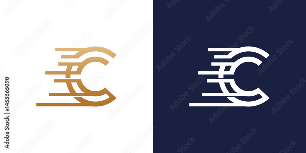 Fototapete initial c abstract monogram logo vector design