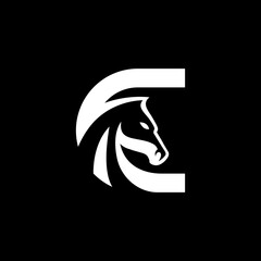 Obraz premium letter C horse logo 