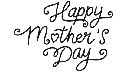 Happy Mother's Day decorative text design. mother's day concept