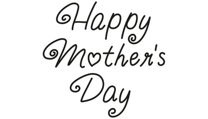 Happy Mother's Day calligraphy design with decorative elements. mother's day concept