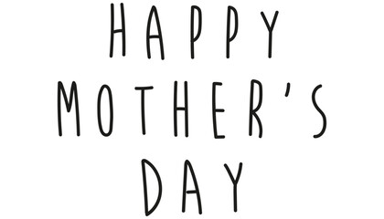 Happy Mother's Day greeting with playful typography. mother's day concept