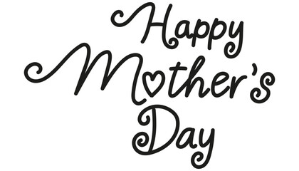 Happy Mother's Day decorative text design. mother's day concept