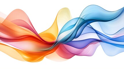 Dynamic abstract gradient waves in rainbow pastel tones digital artwork vibrant environment