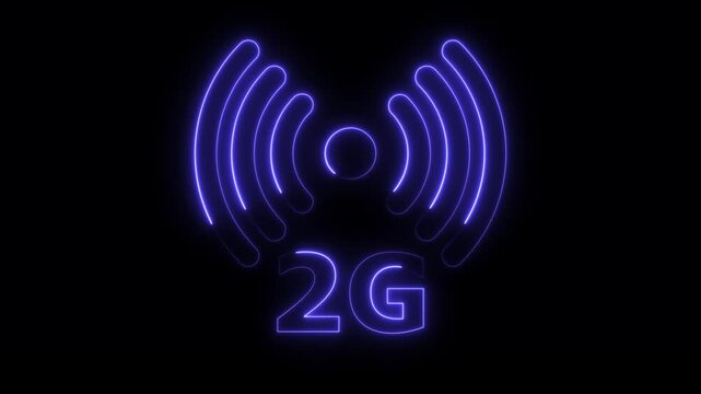 2G network icon, 2G connection network and signal waves ,technology. communication. 2g High Speed Internet Connection, harmful radio frequency for human. Smart-phone network.