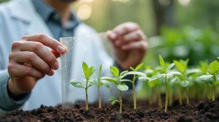 Researcher testing eco-friendly biodegradable material properties

