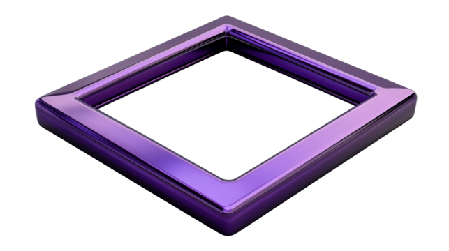 Purple Square Frame Structure, cut out transparent