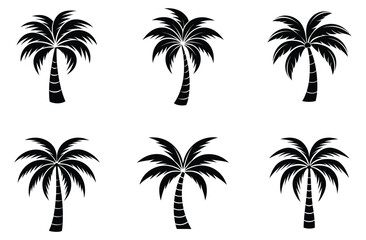 set of palm trees