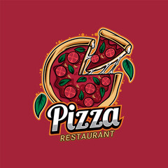 pizza logo illustration for pizza restaurant