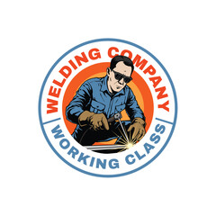simple and attractive welding logo