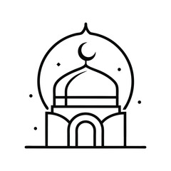crescent moon cradle elegant outline design
