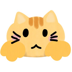 vector illustration of an orange cat 