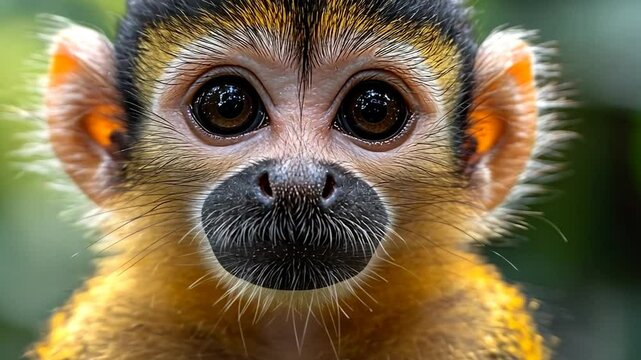 Adorable Squirrel Monkey Close-Up