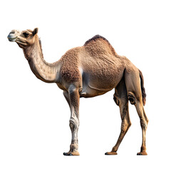 Portrait of a camel full body side view isolated on white png camel side view png desert animal png transparent background image