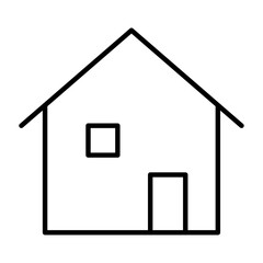 家の線画アイコン、不動産やWEBのホームアイコン