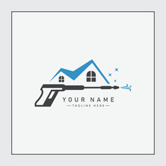 House Cleaning and Washing Service Logo