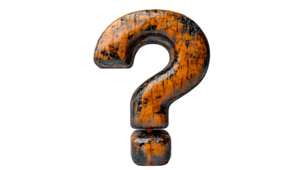 Question mark icon, plastic 3D rendering, isolated on white background