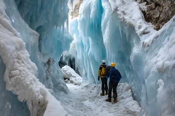 A breathtaking icy maze filled with awe and wonder.
