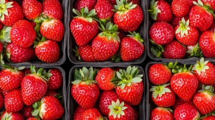 Ruby-red strawberries nestled in rustic crates, evoking midsummer solstice and Japanese Tanabata, a festival of celestial wishes