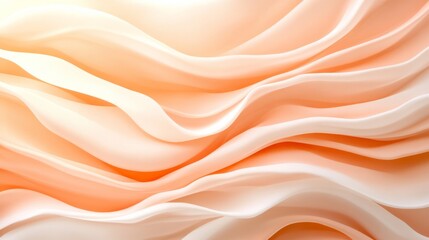 Obraz premium Ethereal folds of peach silk evoke the gentle cascade of desert dunes, perfect for Lunar New Year celebrations