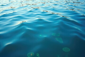 Smooth lake surface with subtle wind-created texture, irregular lines, autumn, winter