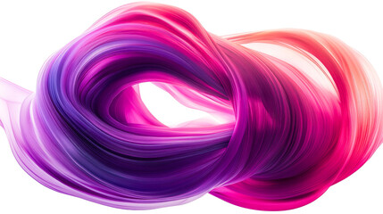 Swirling magenta and violet gradient lines, cut out transparent