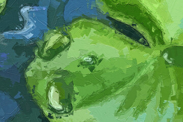 Various oil paintings, flowers, lotus leaves, ponds, spiders, parrots, butterflies, dragonflies, bees, strawberries, landscapes, ducks