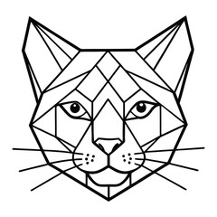 Fototapeta premium Cheetah Face Geometric animal illustration, Cheetah Geometrical Wildlife vector design sublimation 