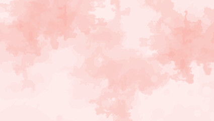 Abstract watercolor background in pink and coral. Soft pastel splash texture for design.