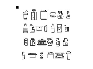 Box - Illustration Icons. delivery icon set Contains Open Box, Package Return, Wooden Crate Carton, product Packaging boxes Icons. Priority Shipping, Express, Delivery.