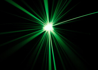stars in green, explosion of sparks from an electrical short circuit..