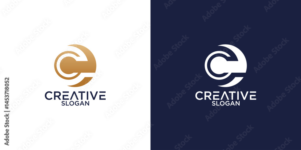 Fototapete initial c abstract monogram logo vector design